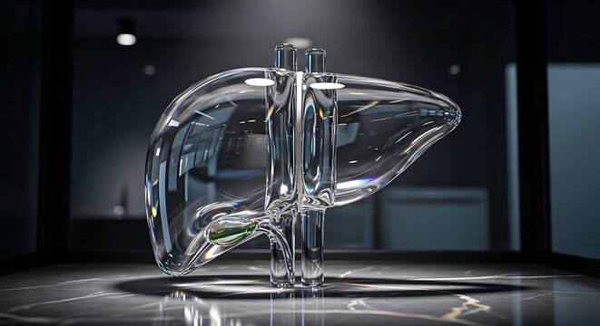 Close up of a modern silver faucet with water stream.