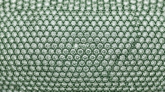 Close up of sparkling rhinestone texture background with green base, luxury crystal surface pattern for fashion design, jewelry backdrop, and elegant decorative wallpaper