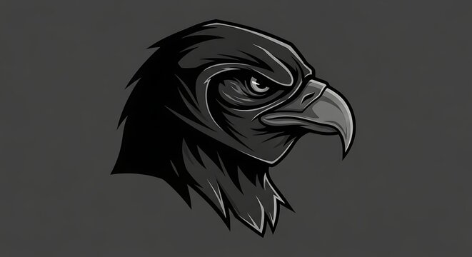 Close up of a black horse head silhouette against dark background.