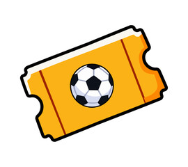 Cartoon Icon Football Football Ticket Illustration Simple Digital Design © Ryan