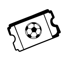Cartoon Icon Football Football Ticket Outline Style Illustration Simple Digital Design © Ryan
