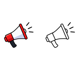Cartoon Icon Football Fans Megaphone For Cheering For Coloring Illustration Simple Digital Design © Ryan
