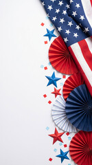 Obraz premium Usa flag america independence day patriotic celebration red white blue star 250 years america anniversary us. patriotic independence celebration. united liberty freedom, event banner poster design