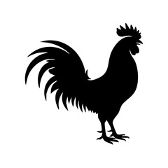 rooster silhouette vector © Menhikki