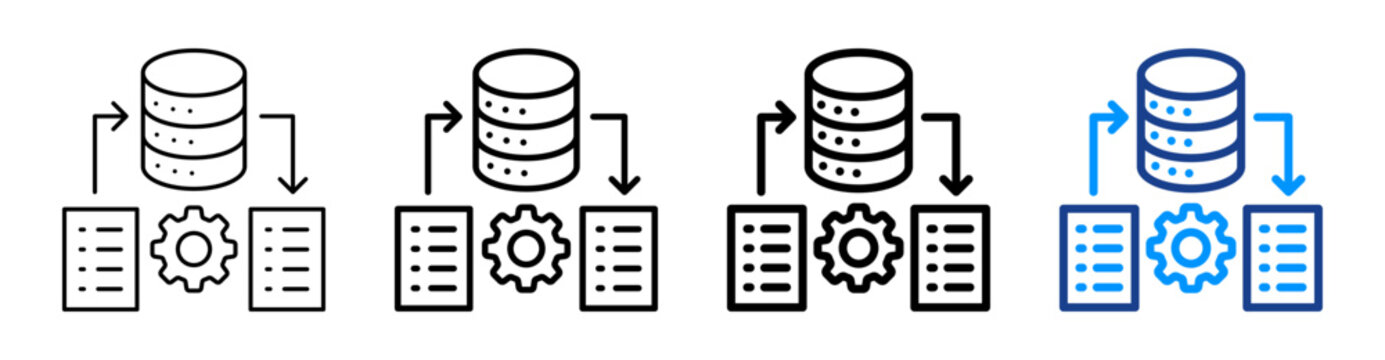 Schema Evolution Outline Icon Set