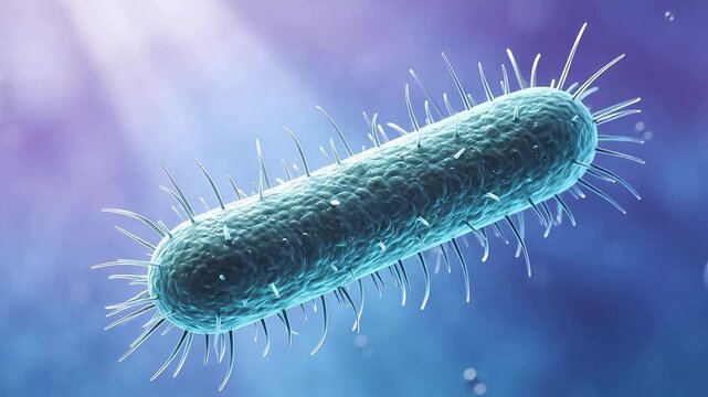 Microscopic view of a bacterium