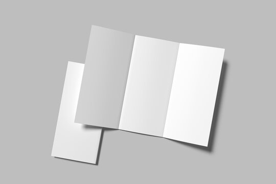 Trifold Brochure Blank Mockup