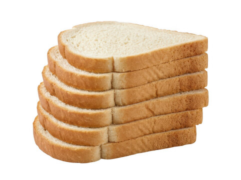 Stack of sliced white bread