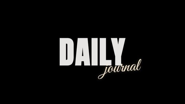 Daily journal clean typography for productivity and work vlog
