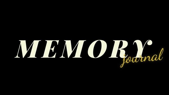 Memory journal nostalgic typography for personal vlog and travel
