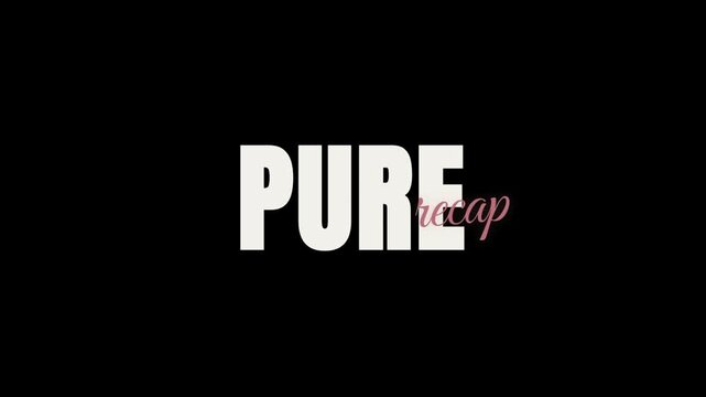 Pure recap aesthetic text animation for event and wedding summary
