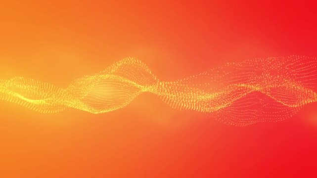 Vibrant orange video background with a dynamic glowing wave pattern