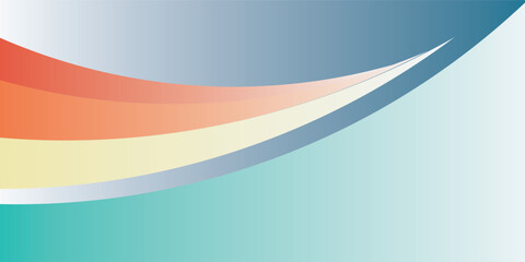 Obraz premium Trendy minimal abstract wave pattern background with soft curved layers. Contemporary geometric lines