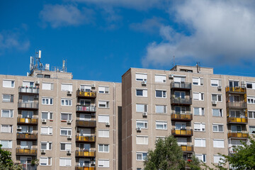 Soviet-era prefabricated apartment buildings in Budapest, Hungary © Daniel