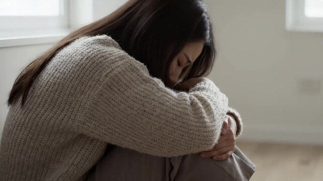 Mental Health Struggle and Emotional Burnout Concept Footage