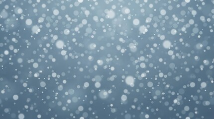 Fototapeta premium Falling Snow Bokeh Background for Winter Holiday Design, Soft Blue Abstract Texture with Blurred White Particles for Christmas Greeting Cards and Seasonal Graphics