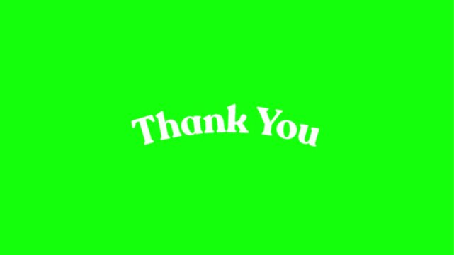 Green screen thank you message