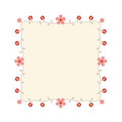 Fototapeta premium Floral Frame Folk Art SVG Clipart