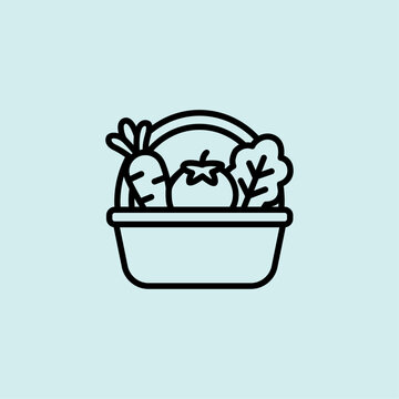 Fresh Organic Vegetable Harvest Basket
