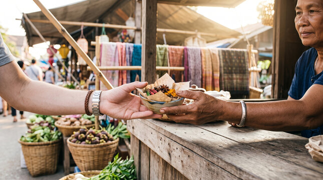 Market Vendor Hands