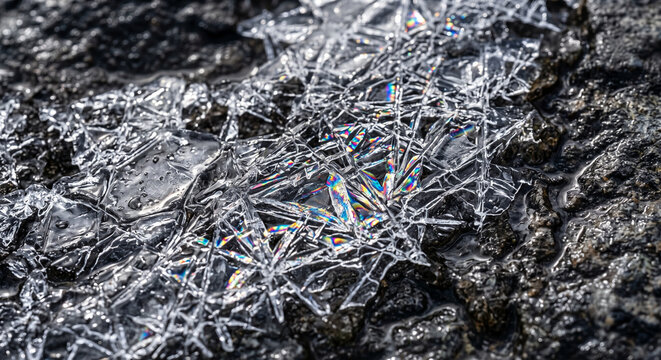 Fractured Ice Mirror