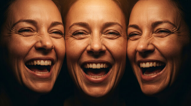 Laughing Women Faces