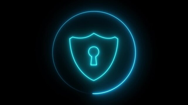 Cybersecurity protection shield icon enforces terminal firewall network access limits. Secure transaction checking models apply a cybersecurity protection shield icon template.