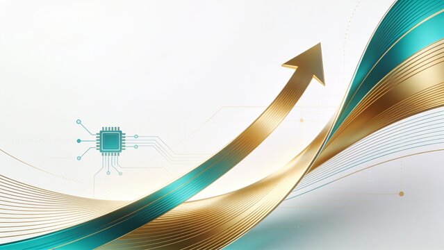 Elegant abstract vector of exponential business and technology growth