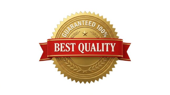 Golden Best Quality Seal, Certified 100%