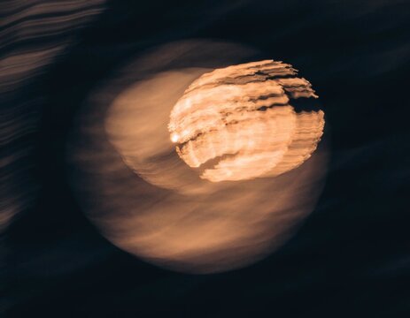 Abstract golden light blur background with dynamic motion lines