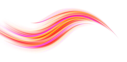 Fototapeta premium Dynamic rainbow brush stroke with soft paint texture. Creative artistic element. PNG