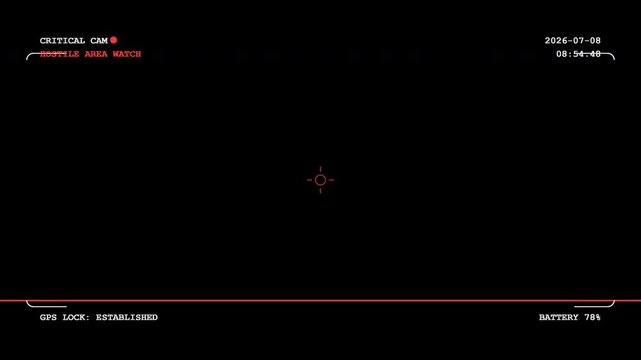 bodycam recording screen minimalist red hostile area warning police camera 4k
