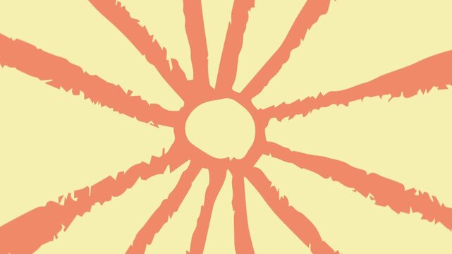 Abstract hand drawn rotating sun rays, abstract rotating sun rays for summer theme