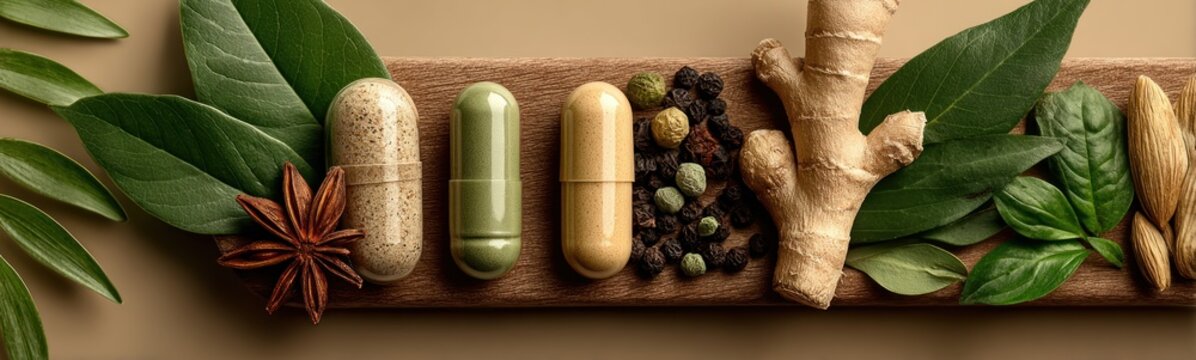 Many different types of herbs on a cutting board ginder