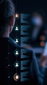 The form download completes as HR reviews a password timeline pointing to the next session