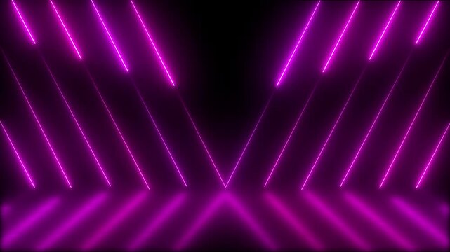 Abstract background layout drifts soft linear magenta neon glare current trails. Cyber security technical presentation titles incorporate an abstract background layout loop.