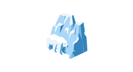 Polar bear on melting iceberg fragment. © mcgr