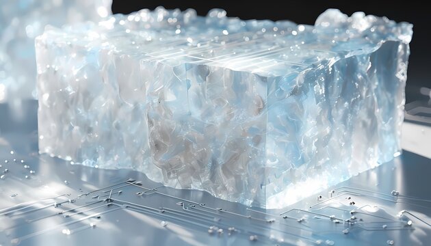 Minimalist abstract 3D printed white resin biomorphic lattice structure