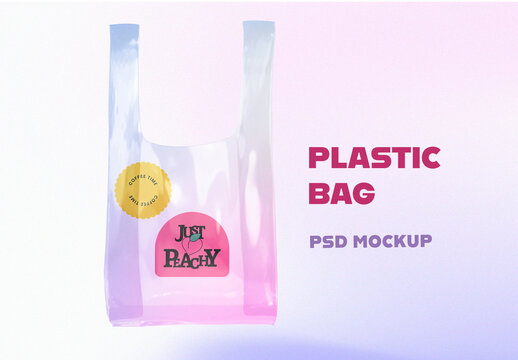 Transparent Plastic Bag Mockup PSD