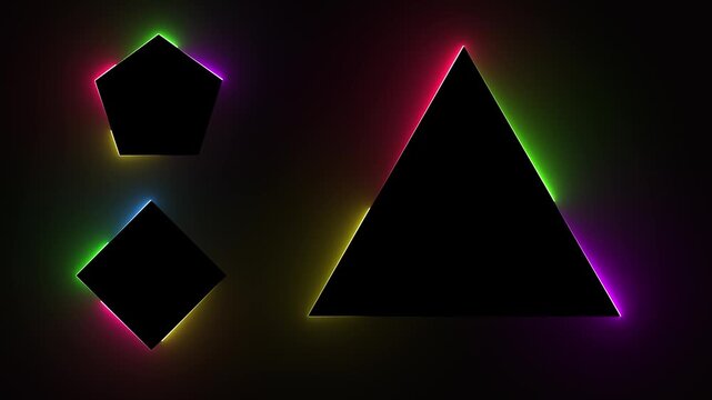 neon rectangle and  ellipse tool animation.