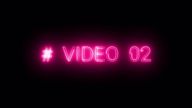 video title number animation with saber effect in 4k.