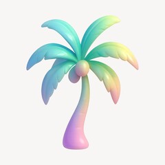 Obraz premium Colorful gradient palm tree