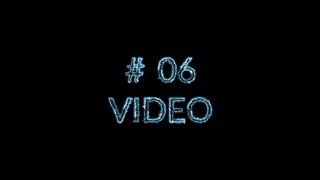video title number animation with saber effect in 4k.