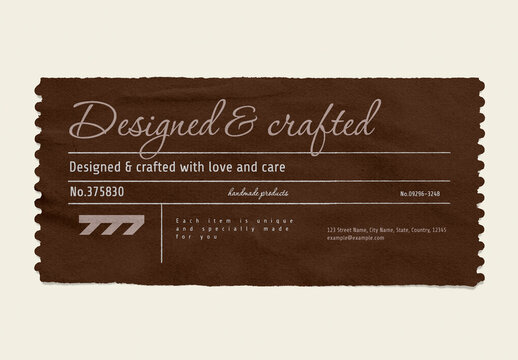 Vintage Label Mockup With Elegant Typography PSD