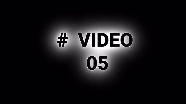 video title number animation with saber effect in 4k.