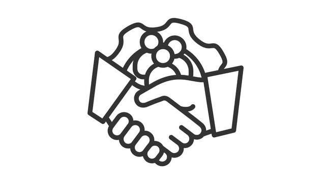 Animated customer relationship management icon