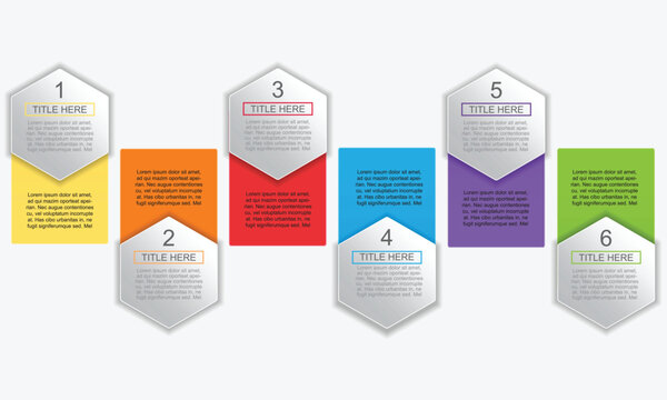 6 hexagon step tab bar timeline infographic. Number timeline. Business data chart, investment goal, marketing challenge, strategy presentation, achievement diagram. vector template