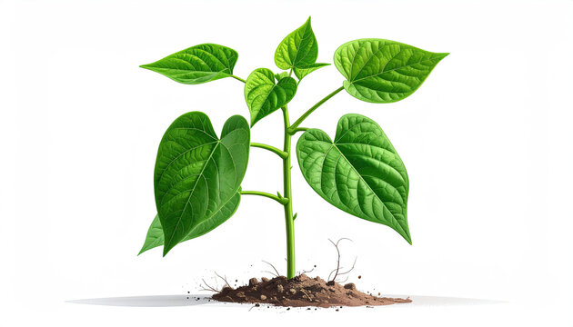 Young Green Plant Growing from Soil for Environmental Concept
