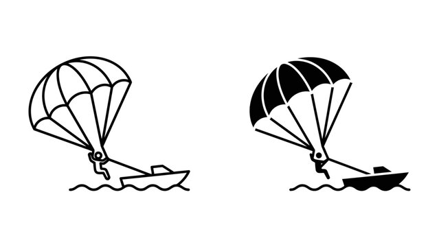 Parasailing Adventure: A thrilling parasailing adventure featuring a person gracefully descending towards a boat on the water, showcasing a moment of exhilaration and freedom.