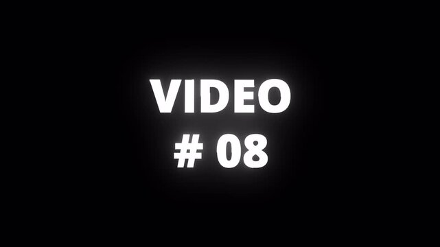 video title number animation with saber effect in 4k.